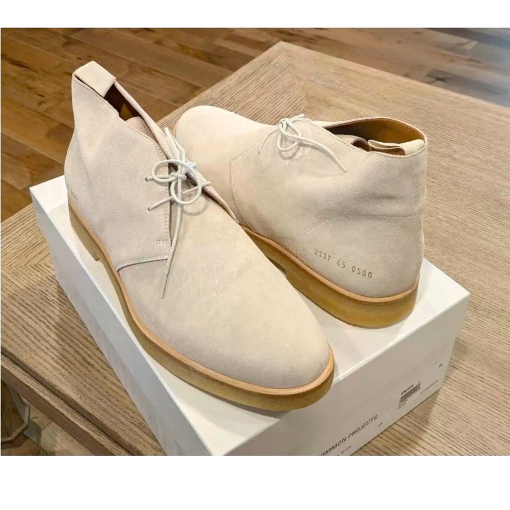 Mens Common Projects Desert Chukka Boots Off-White 45 US 12